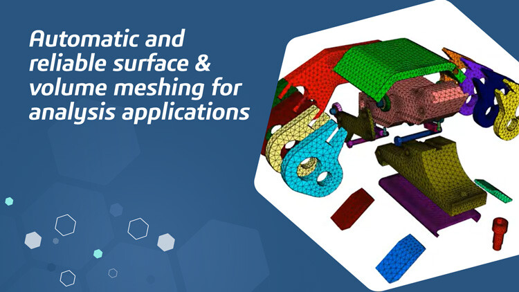 Automatic and reliable surface & volume meshing for analysis applications