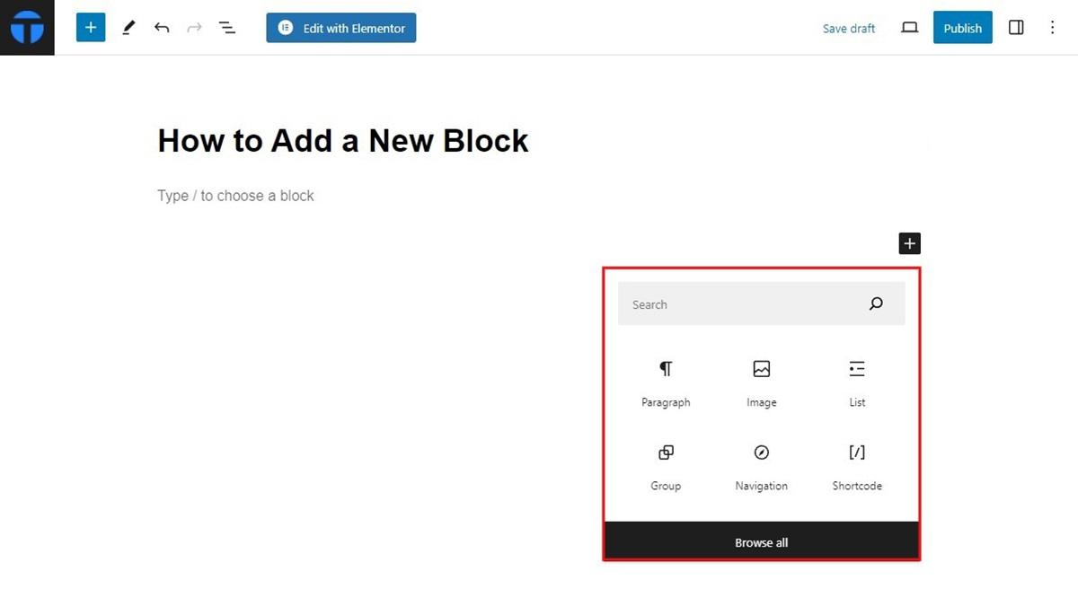 Gutenberg block editor