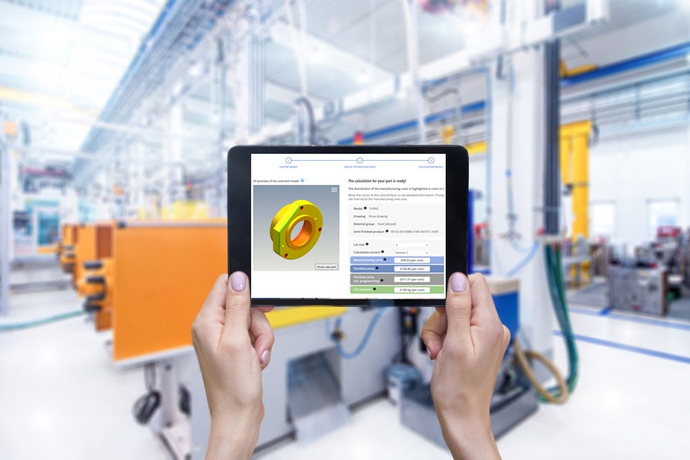 mainvisual02_Tablet showing costing24 shopfloor in background