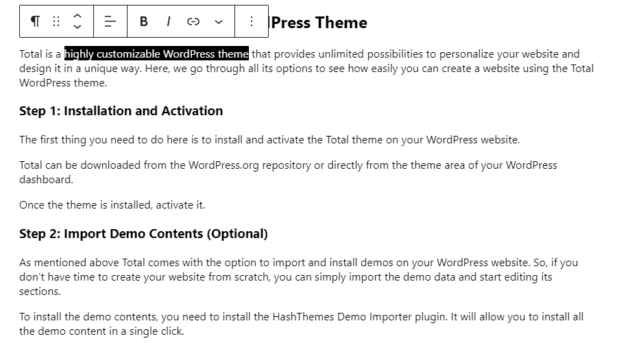 Highlight Text in WordPress